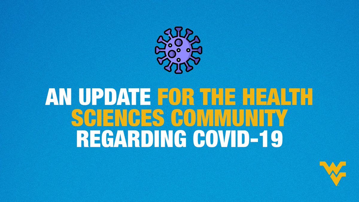 WVU Health Sciences (@wvuhealth) on Twitter photo An important update from @ClayMarsh, VP of Health Sciences, for those in the Health Sciences community, including <a href="/WVUMedSchool/">WVU School of Medicine</a>, <a href="/WVUPharmacy/">WVU Pharmacy</a>, <a href="/WVUSoN/">WVU Nursing</a>, <a href="/WVUDentalSchool/">WVU School of Dentistry</a>, <a href="/WVUPublicHealth/">WVU Public Health</a> 
➡️health.wvu.edu/news/story?hea… An important update from @ClayMarsh, VP of Health Sciences, for those in the Health Sciences community, including <a href="/WVUMedSchool/">WVU School of Medicine</a>, <a href="/WVUPharmacy/">WVU Pharmacy</a>, <a href="/WVUSoN/">WVU Nursing</a>, <a href="/WVUDentalSchool/">WVU School of Dentistry</a>, <a href="/WVUPublicHealth/">WVU Public Health</a> 
➡️health.wvu.edu/news/story?hea…