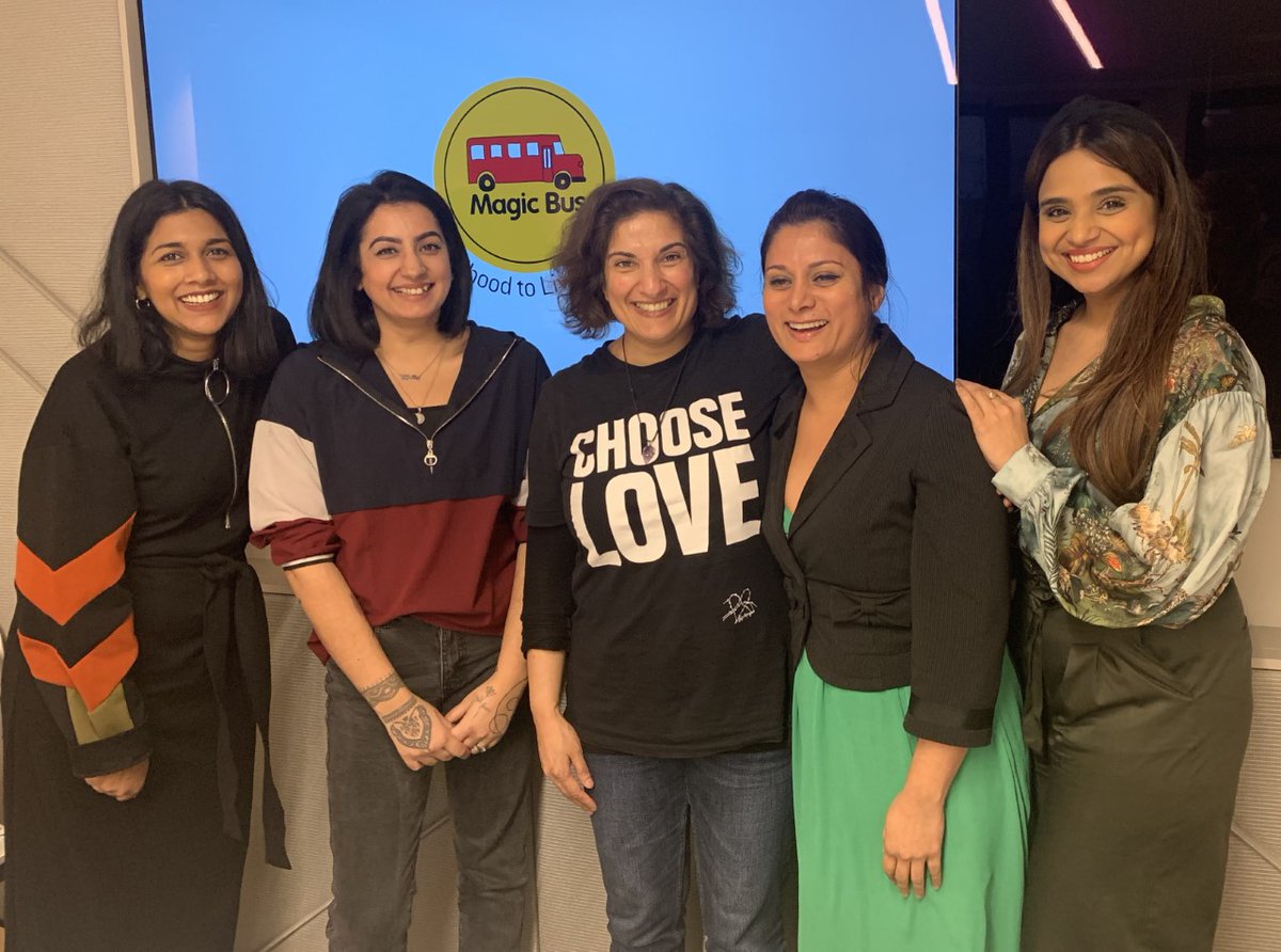 Watch this space for an exciting announcement about how @DimpsSanghani, @HildaBaker, @goldy_notay, @_merylfernandes & @peatreebojangle will be supporting Magic Bus UK to provide a voice for a girls’ rights in India, breaking down barriers to education & freeing them from poverty.