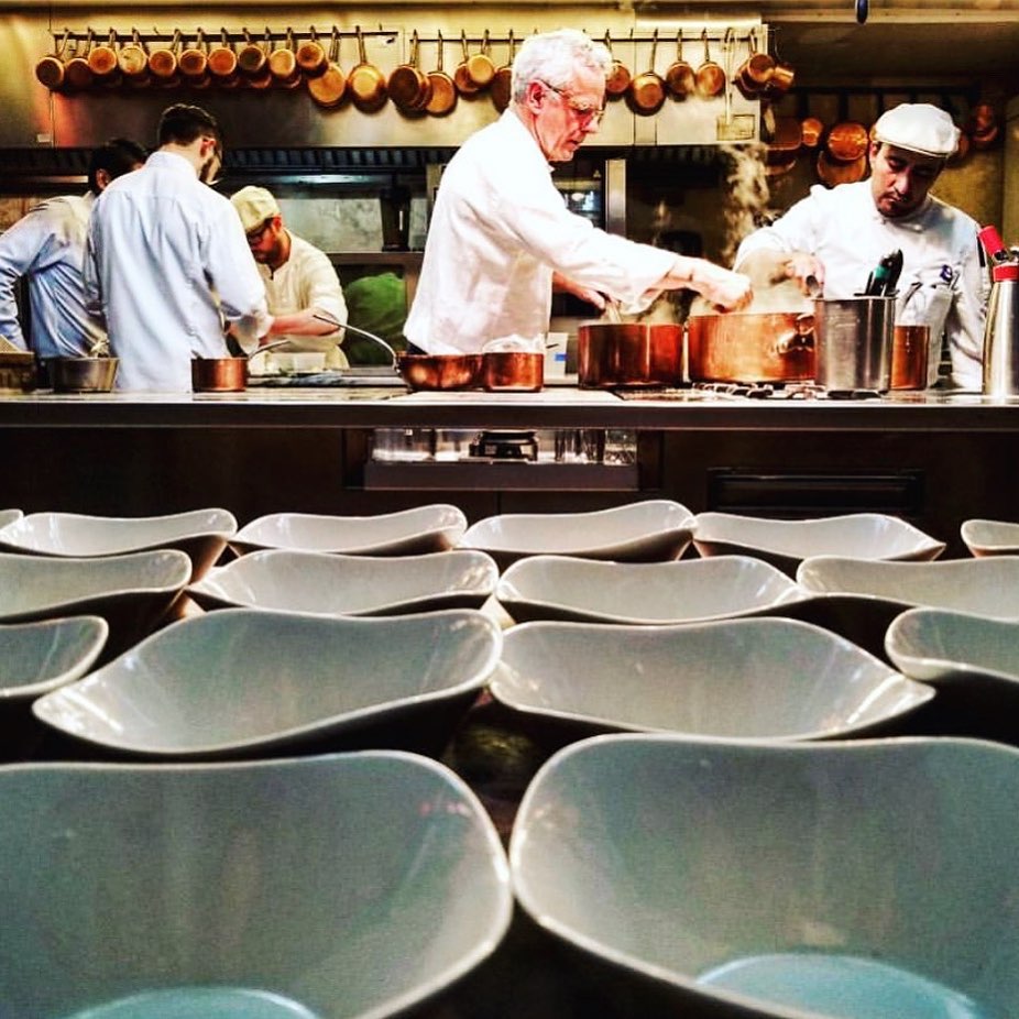 Customers sit at counters, watching and casually talking with #BestChef David Bouley and the other <a href="/BouleyAtHome/">BouleyatHome</a> chefs. Their creative dishes are ingeniously influenced by French and Asian specialties. 31 West 21st Street, New York