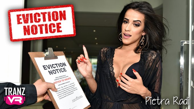 You're there to serve Pietra Radi with an eviction notice but this unlucky turn of events becomes a chance