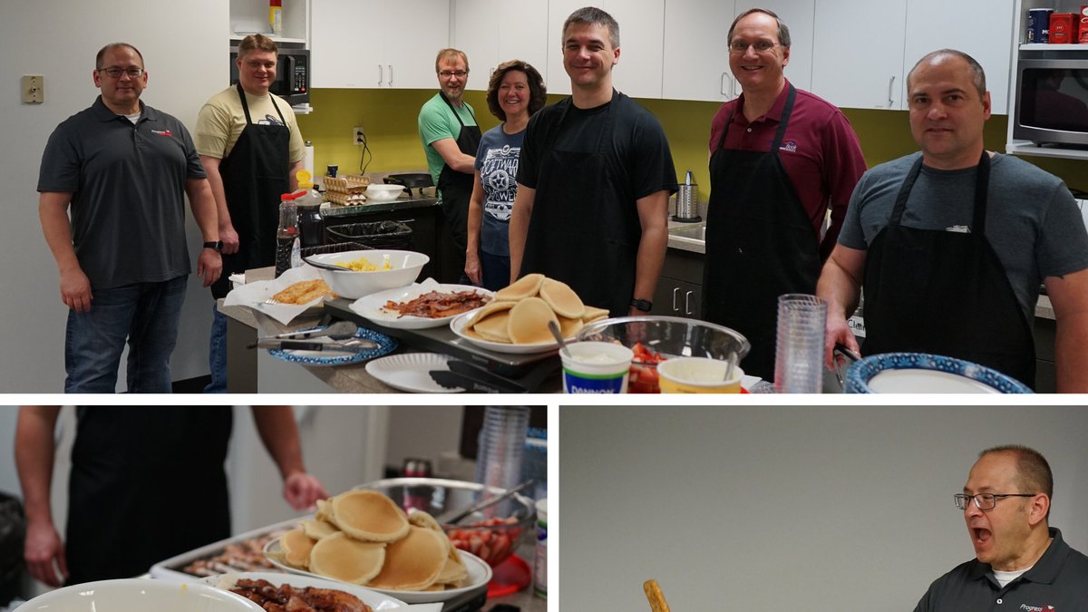 ProgressBook's tweet image. The Management Team continued its longstanding tradition this morning by preparing breakfast for all employees. The smell of bacon is in the air! 
#ProgressBook #FrontlineEducation #Edtech #MadeinOhio