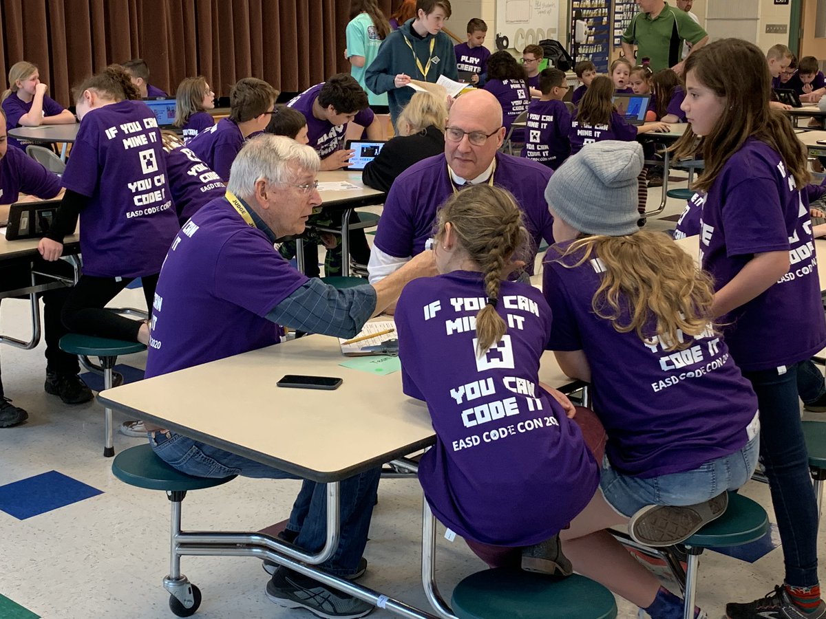 JoshMcCracken4's tweet photo. Thank you to everyone who made the #EASDCodeCon such an amazing experience for our @GoMounts students!  Special thanks to our judges from MXL Industries @HallerEnt @EphrataNational @LandStudies @EphrataAreaEF https://t.co/6JYHDvnVG1