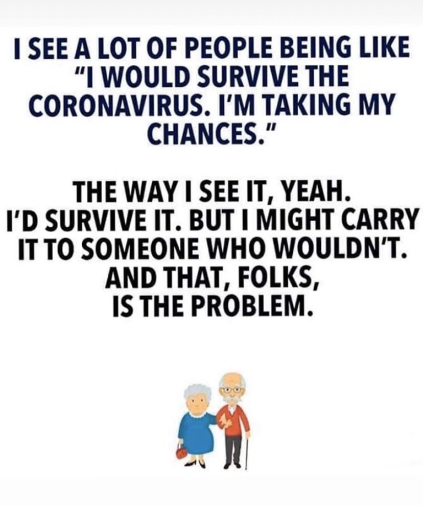 candicesand's tweet photo. I completely agree with this! 1000000%! I really hope people start taking this more seriously 🙏 #coronavirus #staysafe #dontbeapartoftheproblem https://t.co/JWyCoPzR9M