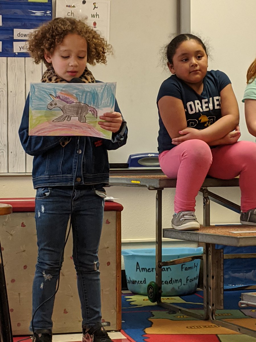 JillScheid's tweet photo. Mrs. Jordan's poetry  performance at Longfellow. Reading to an audience of first grade students. What an authentic reading experience! #longfellow4515rocks https://t.co/osOYAuVr4x