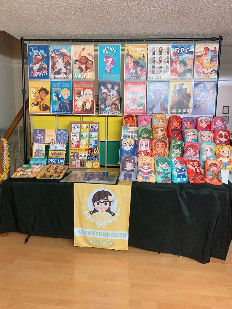 asunnydisposish's tweet photo. Emerald City Comic Con is postponed, so I’m inviting y’all to join me at Jenny City Comic Con! (Yes, I did set this up in my living room)

You can find everything I would have had at ECCC on my online store~

❤️ https://t.co/ujTNC2hHwk ❤️

#ECCCOnline #ECCC2020 https://t.co/ikptxWQllQ