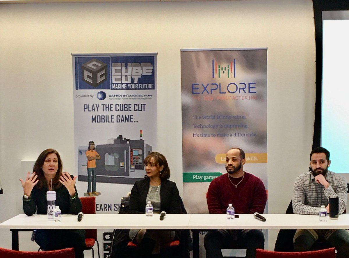 pps_cte's tweet photo. CTE Engineering (Allderdice) & Machine Operations (Brashear) students participate in the Advanced Manufacturing/Workforce Exposure Day @ Mill 19 Hazelwood Green, sponsored by the Benedum through Catalyst Connection. @PPSnews #CTEisSTEM https://t.co/c7JduZ2cwK