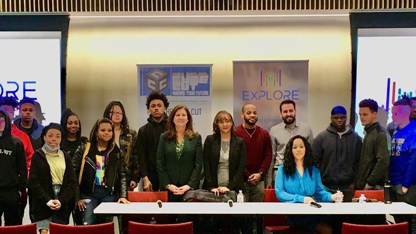 pps_cte's tweet photo. CTE Engineering (Allderdice) & Machine Operations (Brashear) students participate in the Advanced Manufacturing/Workforce Exposure Day @ Mill 19 Hazelwood Green, sponsored by the Benedum through Catalyst Connection. @PPSnews #CTEisSTEM https://t.co/c7JduZ2cwK