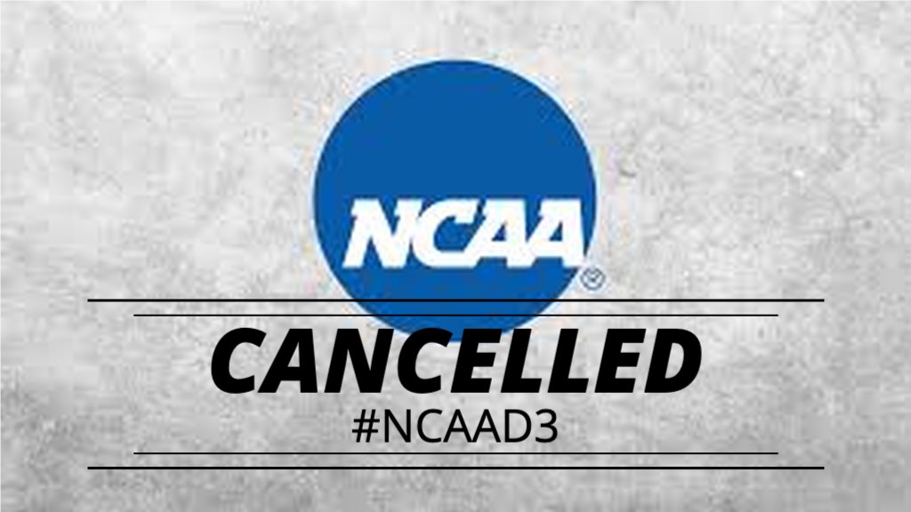 AmerRiversConf's tweet photo. Via @NCAA: All Winter and Spring championships have been cancelled for 2020. This decision is based on the current public health threat of COVID-19, as announced by Mark Emmert and the Board of Governors. https://t.co/HxIcrZvJfm