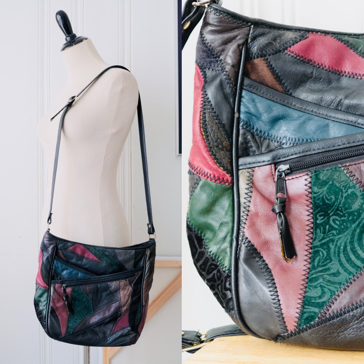 DominoVtg's tweet image. JUST LISTED! 80s Vintage Dark Jewel Tone Slouch Shoulder Bag Saddle Bag etsy.me/2xqxxxF      #VintageLeatherBag #80sAccessories #PatchworkBag #80sLeatherBag #80sLeather #VintageBag #80sBag #80sClutch #VintageHandBag #80sPatchworkBag