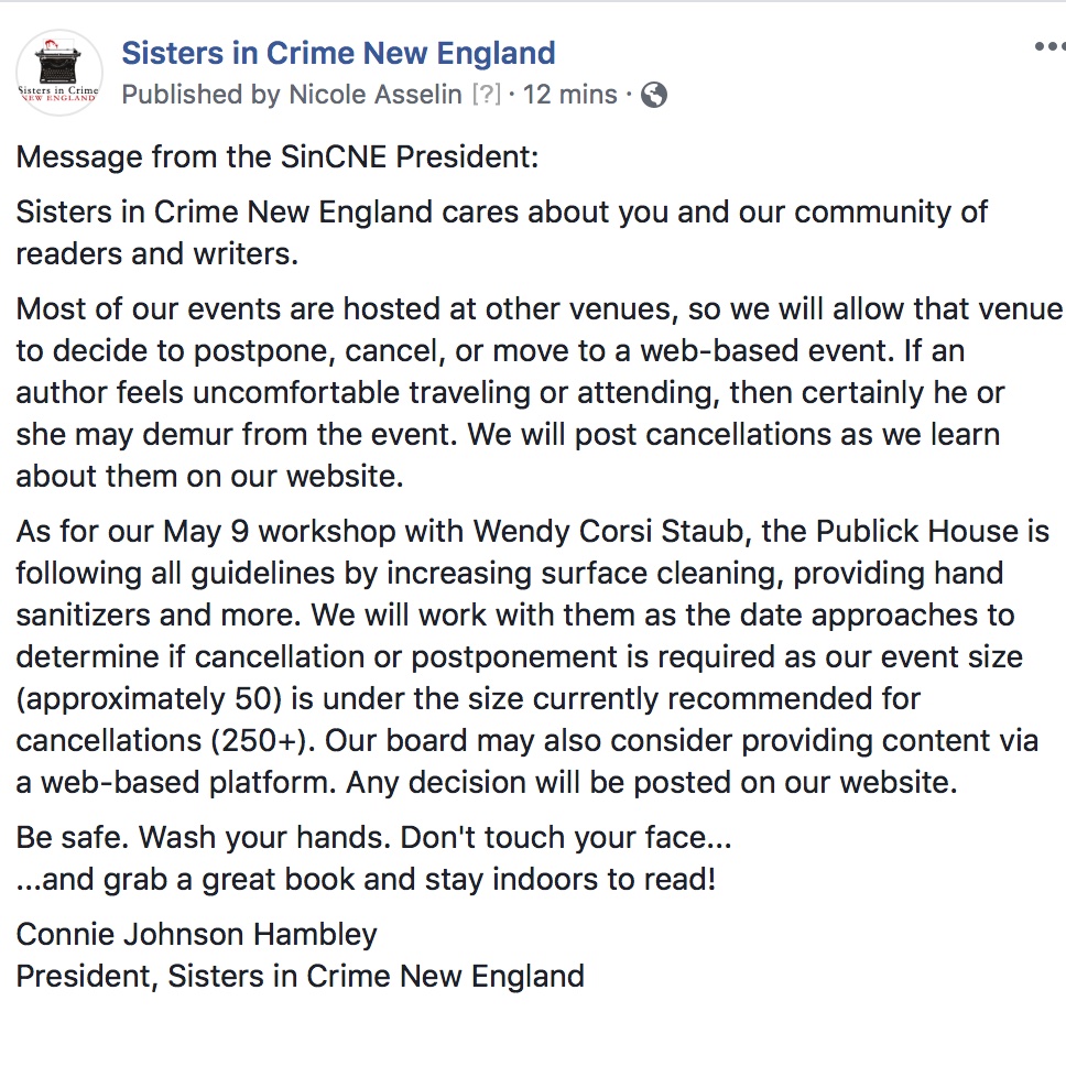 Message from the SinCNE President: