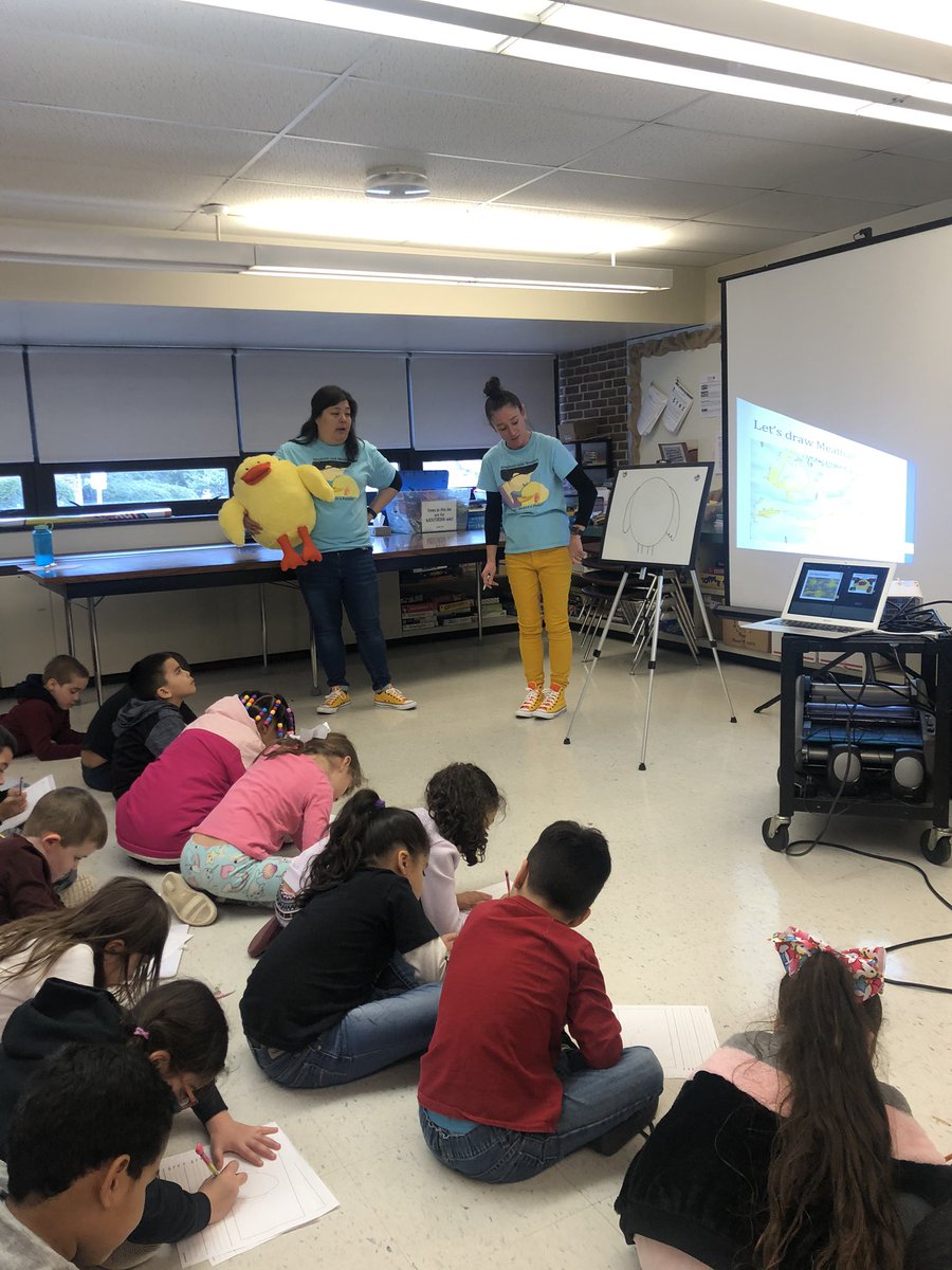 nnagle118's tweet photo. Students were excited to join in on illustrating their very own “Meatball”. 🐥🍝 Thank you to local author Meredith Lesney and illustrator Felicia Parrish for joining us today! https://t.co/Md0cfwcW4B