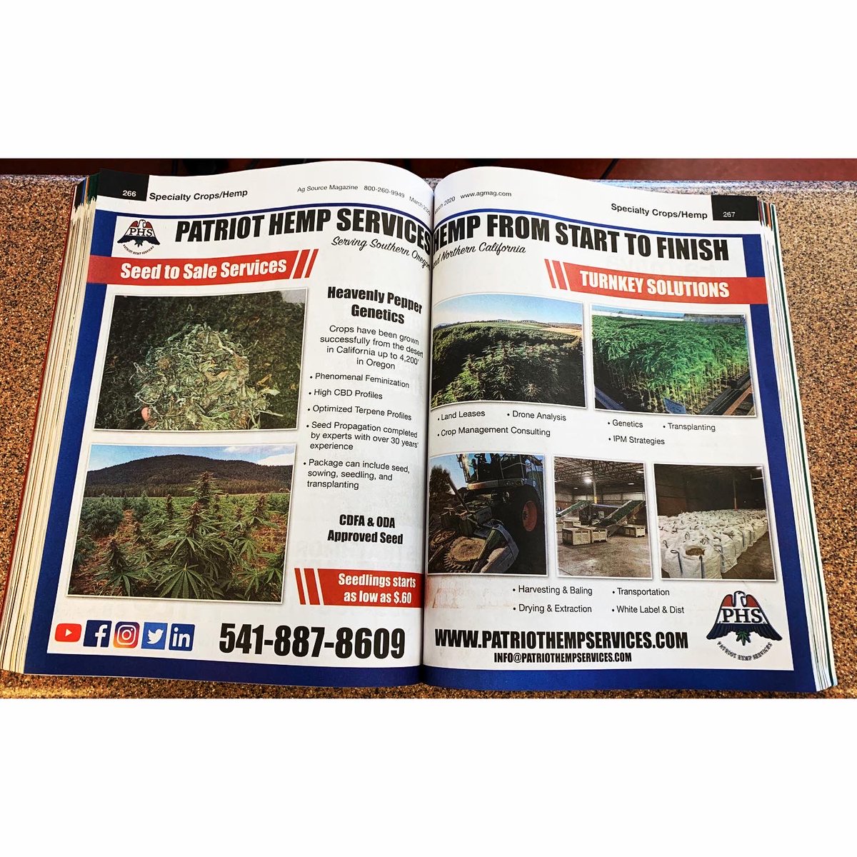 HempPatriot's tweet photo. We’re growing up! 🌱 Look at us. Full page spread in the March addition of Ag Source Magazine. Check us out in the specialty crops/hemp section. #phs #patriothempservices #hemp #oregonhemp #californiahemp #hemplife #cbd  #cbdproducts #cbdmovement #cbdhealth #cbdoil https://t.co/RkxjRb1gdn