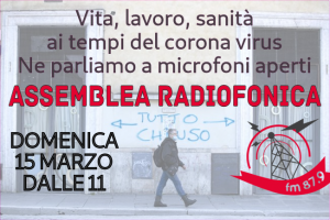 Radiondarossa's tweet photo. Certo stare a casa va bene... ma come campi se non hai un lavoro? Come ti curi se vengono bloccate tutte le prestazioni non legate al coronavirus? Ne parliamo domenica 15 marzo. Il coordinamento cittadino sanità organizza un'assemblea radiofonica Dalle ore 11. https://t.co/0JjlmNnfyJ