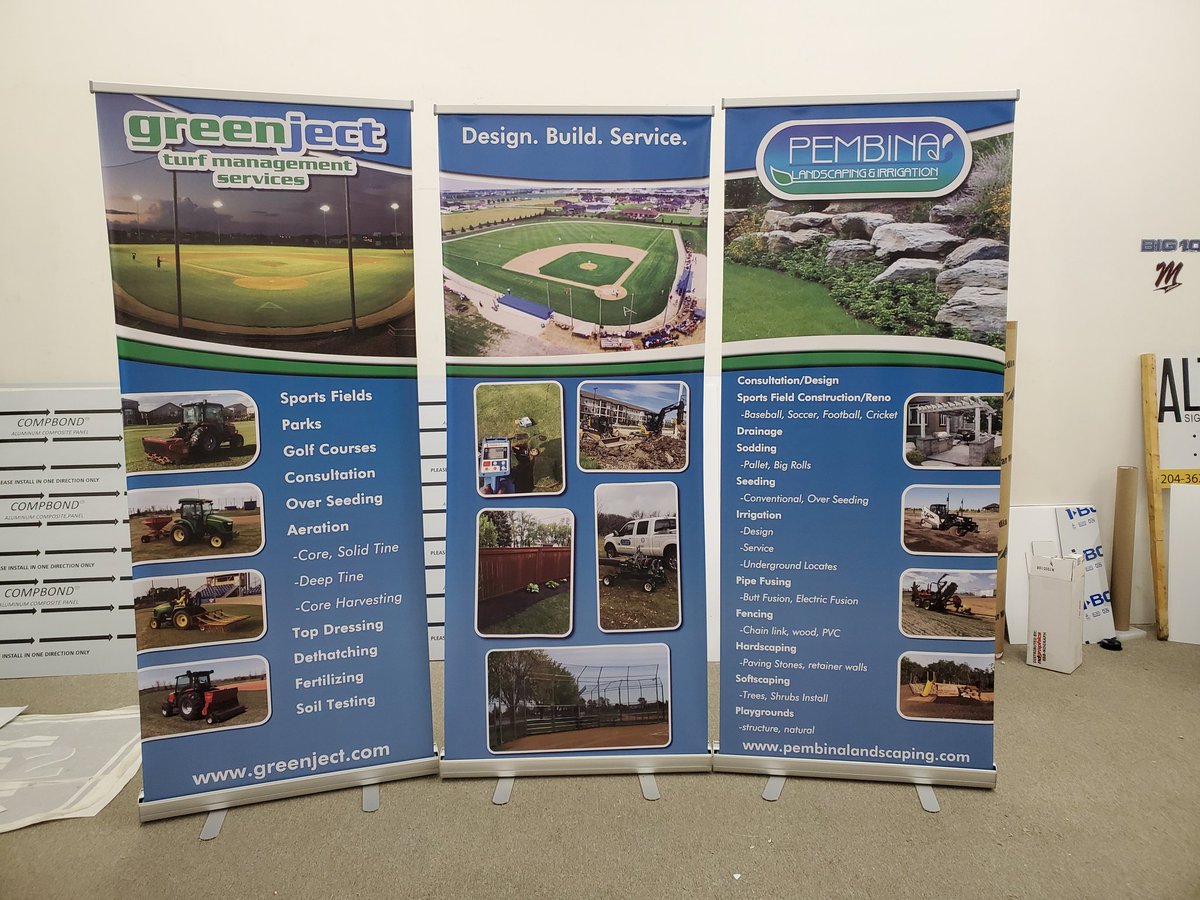 AltSigns's tweet photo. Made this show package this week #pembinalandscapingandirrigation #greenject #altona #local https://t.co/yE4Jqcam5K