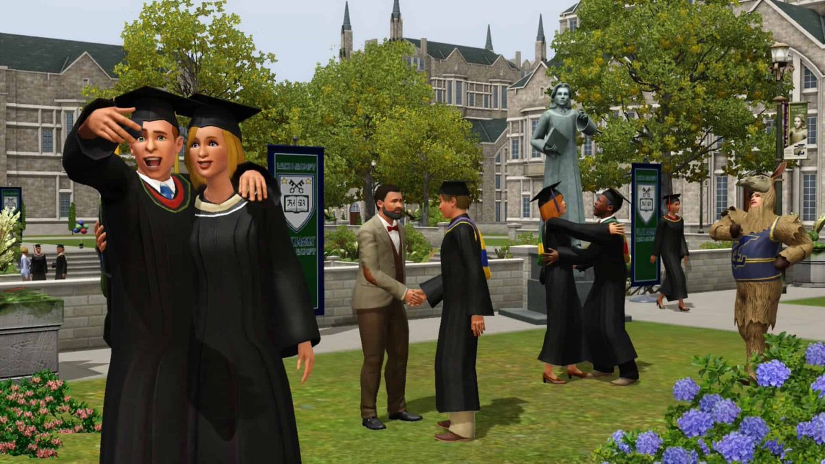zandirts's tweet photo. Class of 2020’s graduation ceremony being held via Sims https://t.co/zisKkAry5j
