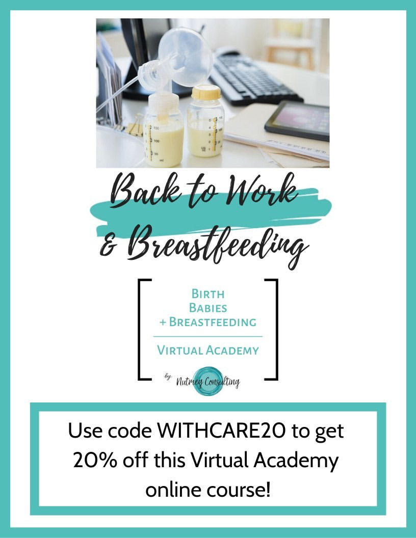 Getting ready to go back to work after mat leave can be overwhelming!

That's why I wanted to share a new course from our friends at Nutmeg Consulting, so a least you can feel confident about one aspect of the transition: Back to Work and Breastfeeding

academy.birthbabiesbreastfeeding.com/courses/back-t…