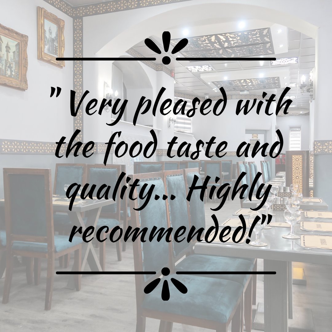 We love to know we’re pleasing our guests with our traditional Middle-Eastern food. 💙 If you have a spare few moments, please leave us a review on Trip Advisor after your visit.

#middleeasternfood #birmingham #jewelleryquarter