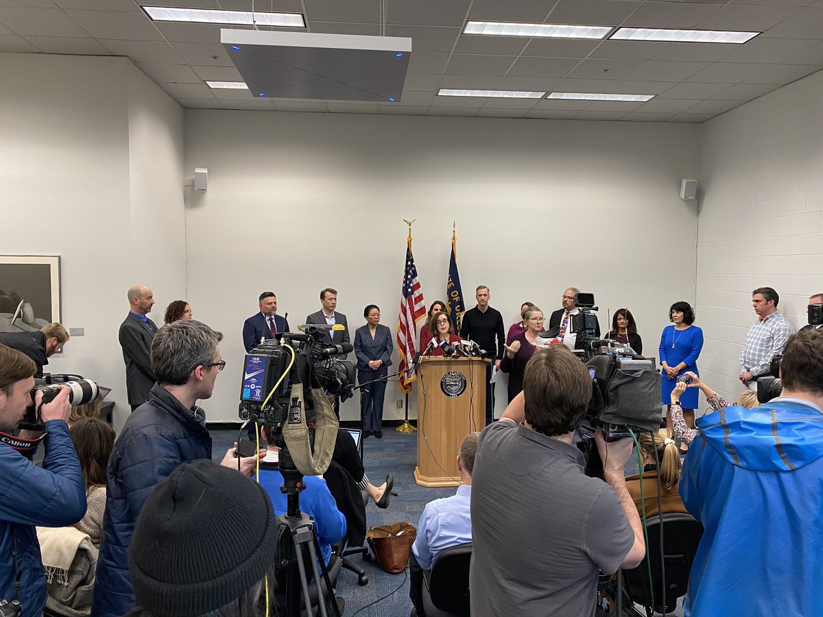 Gathering this morning to share strategies to slow community spread of COVID-19. Thank you <a href="/OregonGovBrown/">Governor Kate Brown</a> <a href="/dkafoury/">Deborah Kafoury</a> <a href="/tedwheeler/">Ted Wheeler</a> for your leadership.