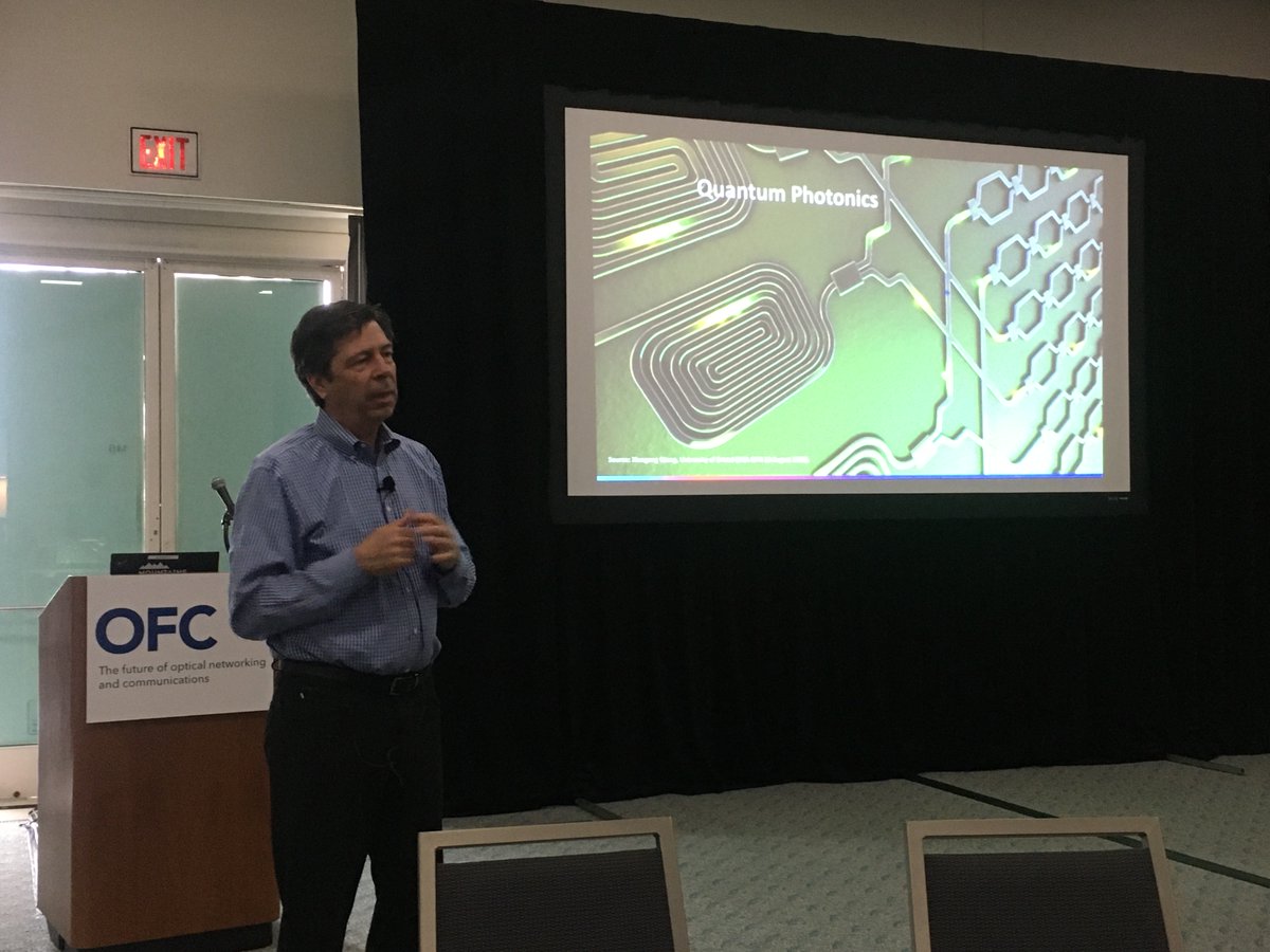 OpticaWorldwide's tweet photo. At #OFC20, Senior Industry Advisor, Tom Hausken delivers an #optics and #photonics industry market update on #quantum technology during the #OIDA Market Report Breakfast - OIDA members can access the full report now- https://t.co/Us8B6fr1P4 https://t.co/nzABtIWPUX