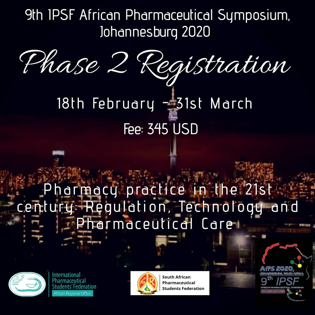 9th IPSF African Pharmaceutical Symposium 2020🇿🇦 tweet media