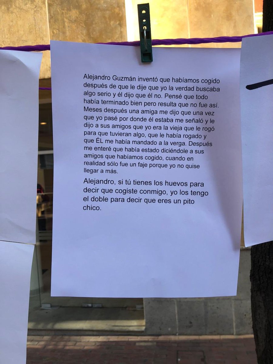 RCombativa's tweet photo. El día de hoy, todas las mujeres del ITAM colocamos un tendedero en plaza roja para visibilizar agresores y conductas violentas. 

Nunca más tendrán la comodidad de nuestro silencio. Abrazamos a todas nuestras hermanas que han tenido la valentía de alzar la voz. https://t.co/L3HRuDdUWf