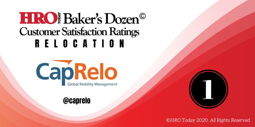 HROToday's tweet image. And #1 overall on our #HROToday Baker’s Dozen #Relocation customer satisfaction survey list is… CapRelo (@caprelo)! Congratulations! #BakersDozen2020