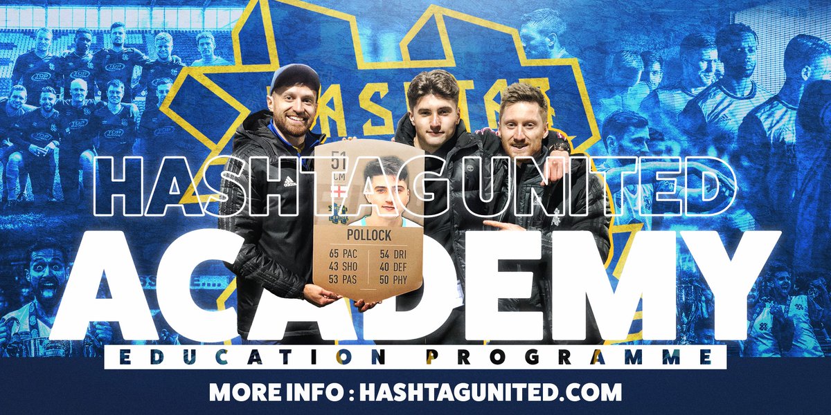 🚨 COMING SOON...

The Hashtag Academy Education Programme! 👀

✅ Level 3 Extended Diploma in Sport
✅ Football coaching &amp; matches
✅ Pathway to 1st team
✅ Great exposure

All taking place at our new home for 2020/21 👀

👉 More info here: hashtagunited.com