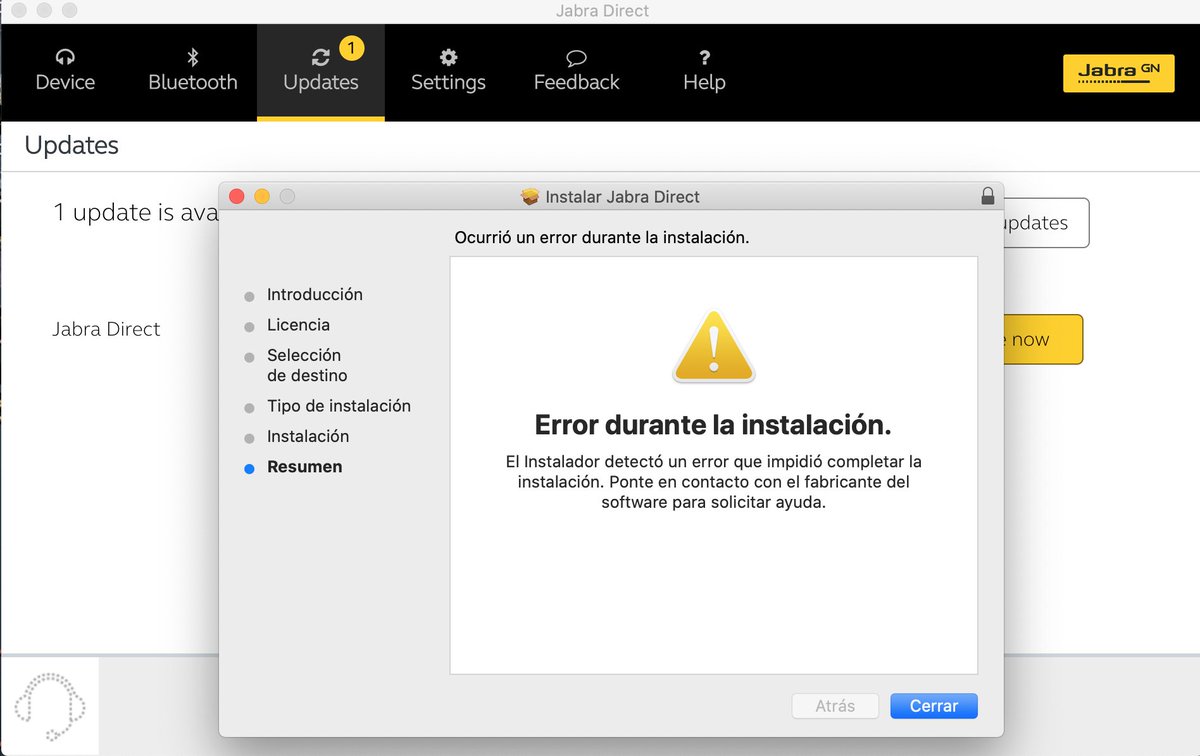 acidufo's tweet photo. Hi @jabrasupport, I need assistance to install 'jabra direct 4.0.6464 for macOS'. Since the update is been available to download (late January '20), I couldn't install the version on my computer (macOS v10.15.3), always the same error . Please help. Thks😀 🐜#bug #software #jabra https://t.co/3XLKhIZBza