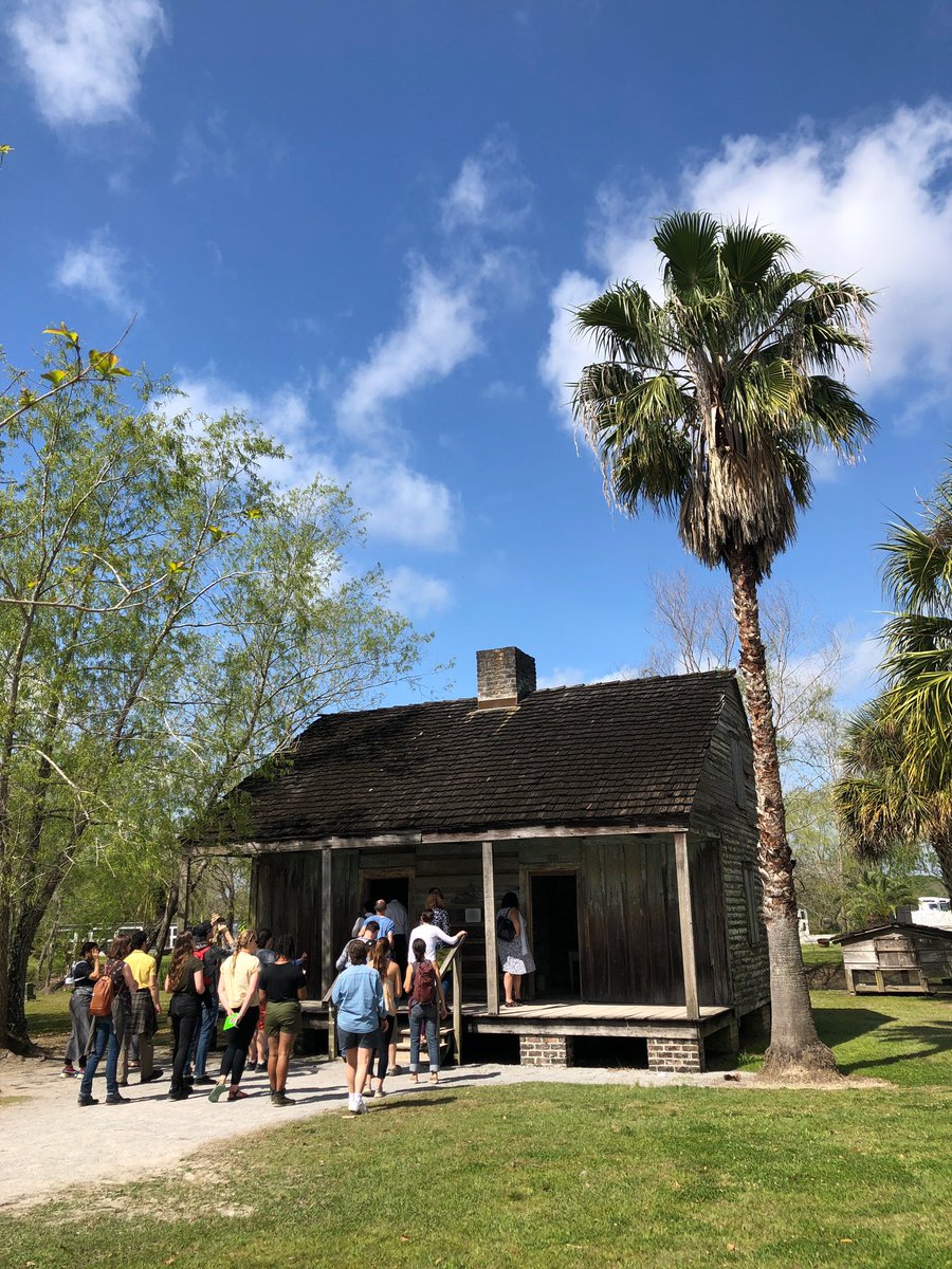 WallaceCenter's tweet photo. “You cannot tell the history of Louisiana, the south or of America without telling the history of the enslaved peoples who helped build these places. The history of Enslaved peoples is the history of America.” @maisonzella on the #ngfn2020 site visit to the @WhitPlantation https://t.co/2KWheC5Y91