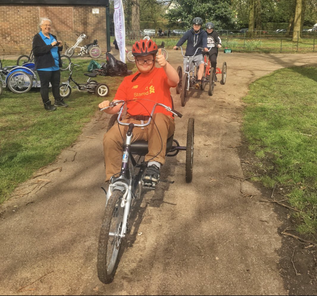 WfACharity's tweet photo. #WheelsforAll centres attract those with differing needs & are equipped with specially adapted cycles. Try it for yourself, we’re very friendly and provide all the guidance & help you need. #SocialPrescribingDay #prescribecycling #cyclingprojects https://t.co/haUxRITULC
