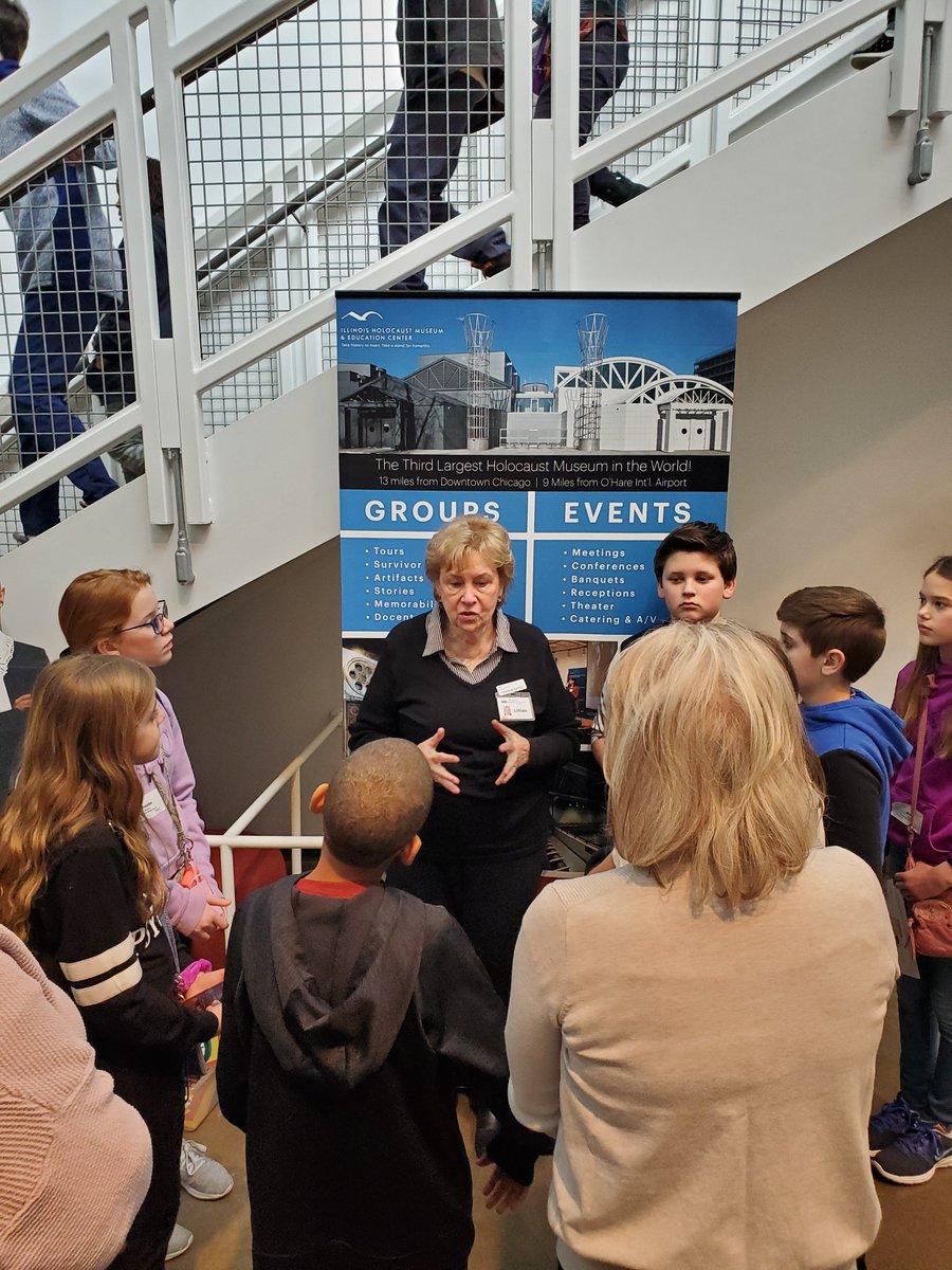 ihmec's tweet photo. While touring the Museum, some students had the unexpected bonus of talking with Holocaust Survivor and visitor services volunteer, Lillian Zoloto, who was a hidden child in Belgium.
#NeverForget #IHMSLD https://t.co/XxnvgZNlXA