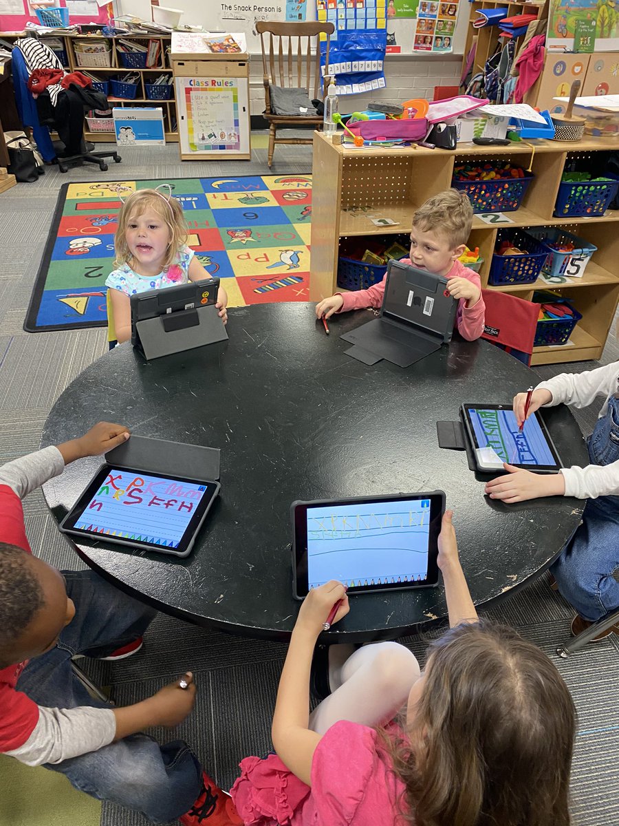 dhesbobcats's tweet photo. CD2 working hard writing all the letters we have learned so far!! I say the sound and they write the letter! We ❤️ Draw and Tell. #wearewriters #gobobcats https://t.co/DXIZJLBROk