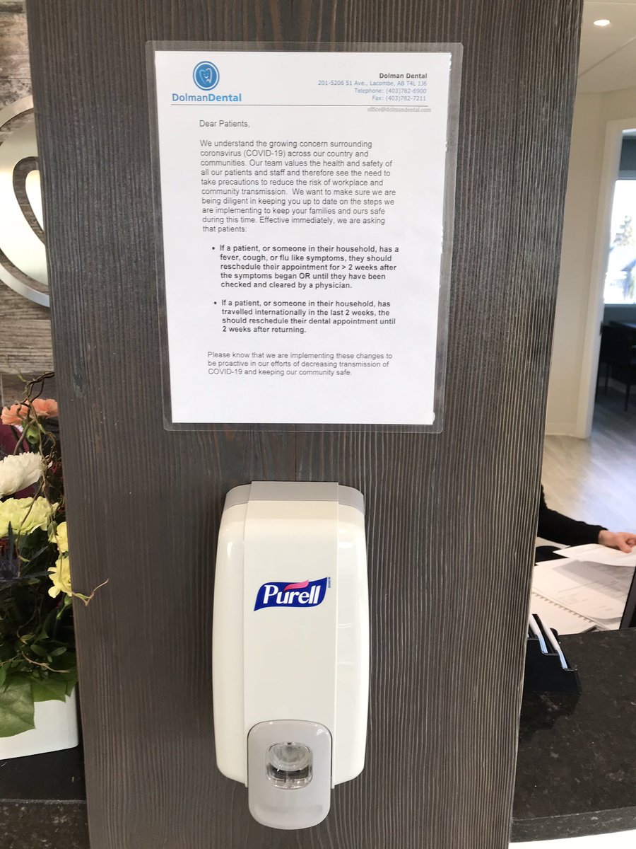 Due to the recent coronavirus developements, our office is taking many measures to help protect you and everyone else. Please call and reschedule any appointments if you or anyone in your household has fever/flu-like symptoms or travelled internationally in the previous 2 weeks.