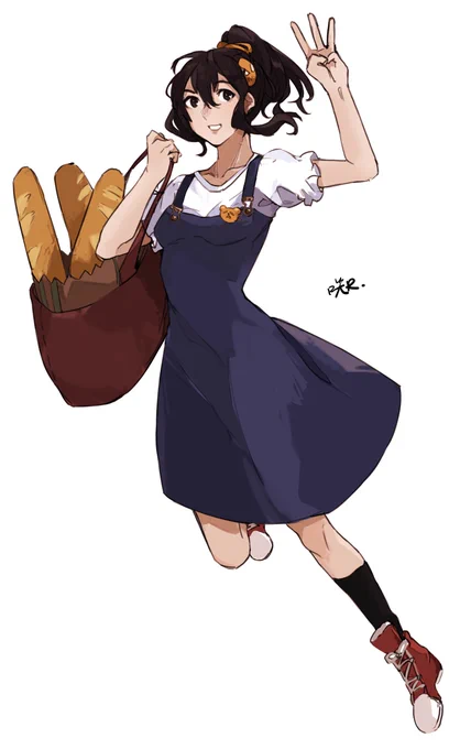 Thanks so much for 3k+ followers! Here's a drawing of my OC, her name is Uni. 