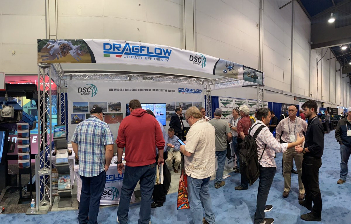 Day three of <a href="/conexpoconagg/">CONEXPO-CON/AGG</a> &amp; the #DSCDredge booth is staying busy. We’ve got our international partner <a href="/DRAGFLOWDREDGE/">Dragflow Dredging</a> and our friends with Stichweh LLC so there are lots of solutions available in one stop!

Swing by booth #C33141 and be sure to pick up some fun DSC swag.