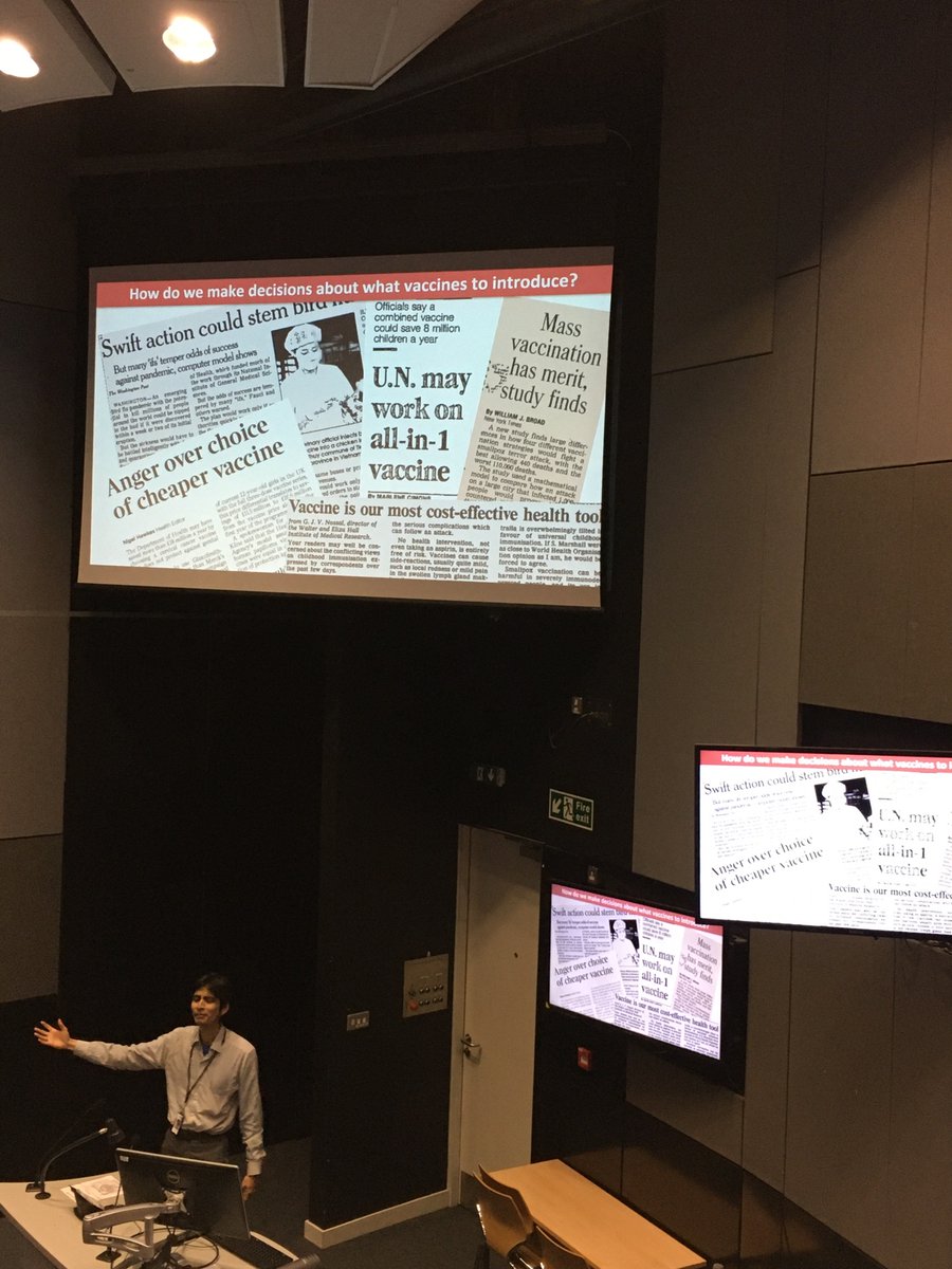 LSHTM_Vaccines's tweet photo. Professor Mark Jit kicks off discussion or HPRU imms Theme 2: Modelling, Economics, Evidence-synthesis. Why is modelling important? Because it helps us make good decisions & set right priorities: “every pound can only be spent once”. Vaccines spend = no brainer! #HPRUimms @LSHTM https://t.co/byAyiIaysQ