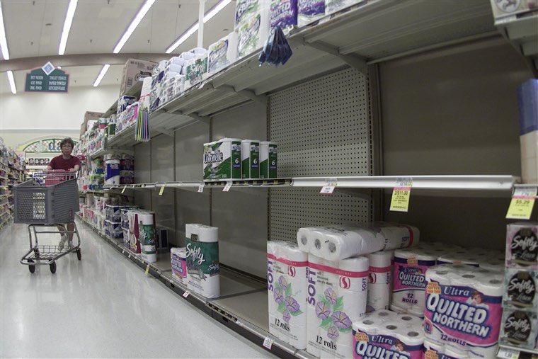 ericmmatheny's tweet photo. How did we go from hunter-gatherer societies that could live off the land and thrive in the harshest of climates to panic-stricken snowflakes who think survival depends on the ability to thoroughly wipe your own ass? https://t.co/ymjs9NsRCn
