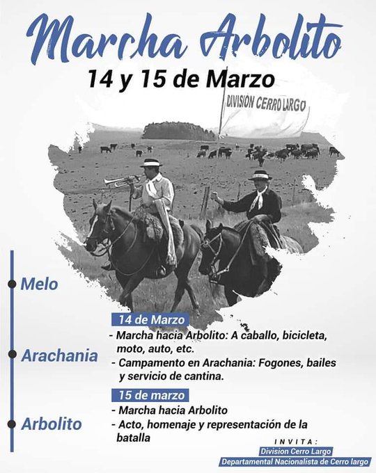 LaVozMelo's tweet photo. Dieron a conocer los detalles de la 4ª edición de la “Marcha Arbolito”:

https://t.co/k9KT04iBM3 https://t.co/UMahQVOgKh