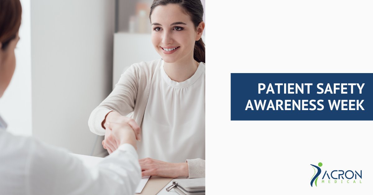 Keep your patients safety in mind by utilizing the new solution of choice for Osteoporosis patients. Get more information at Acron-medical.com. #patientsafetyawarenessweek #PSAW