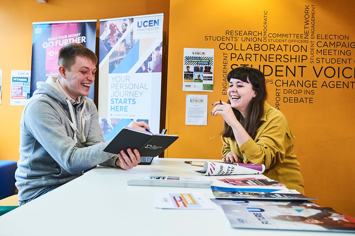 It’s unclear why we’re laughing but what is certain is that you should come and visit our #studentsunion #dropins Find out how you can become an SU Officer, what #societies and #campaigns are available. We’re at #Northenden lunchtime tomorrow. #paidopportunities #volunteering