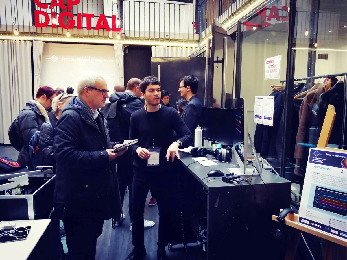 audionamix's tweet photo. 🇫🇷 We were at the Parisian edition of the @Futures.festivals offered as part of the #DeepTechWeek2020 to present our source separation technology to the public and also for the demonstration of #XTRAXSTEMS.

Thanks to #CapDigital for the invitation!
•
📸 : @Futures.festivals https://t.co/XiS3SwS2cV