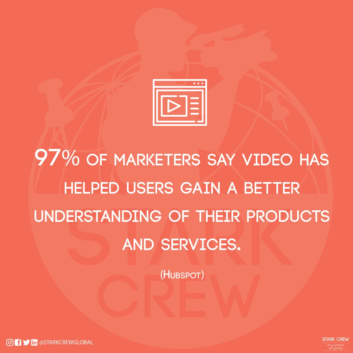 starkcrewglobal's tweet photo. 97% of marketers say video has helped users gain a better understanding of their products and services. (Hubspot)

@starkcrewglobal
https://t.co/mN1NzVtIOV 
#videomarketing #video #videoproduction #videofacts #videoproductioncompany #starkcrewglobal #starkcrew https://t.co/GyxcZjN2di
