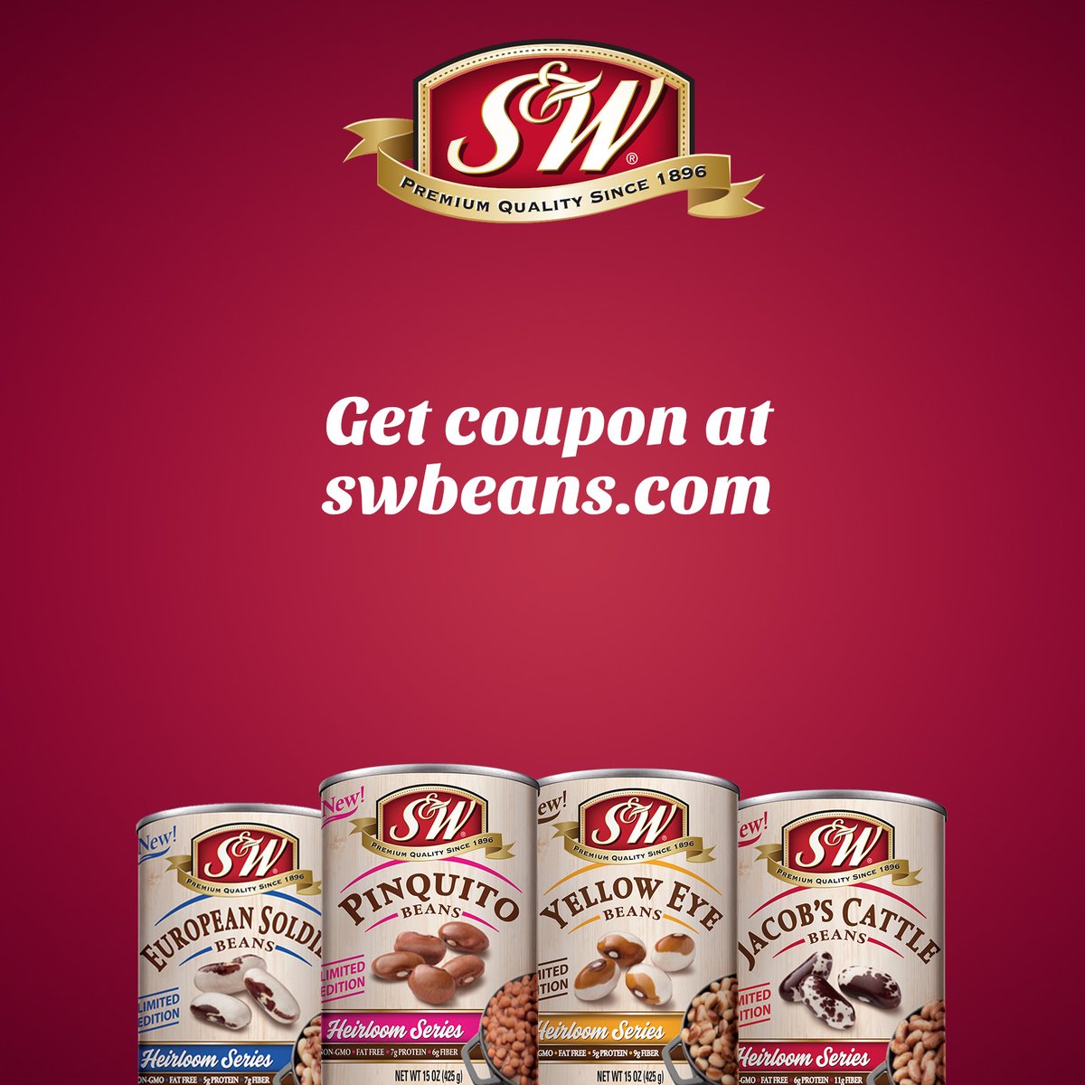 swbeans's tweet image. Taste the uncommonly great flavor of S&amp;amp;W Heirloom Series beans in your next meal.