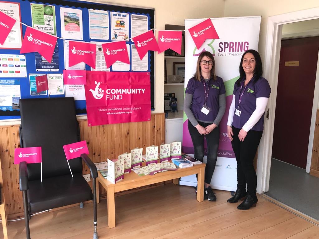 Happy #nationalsocialprescribingday 

Claire and Kate from @SPRINGSocialPre team enjoyed their day in Mourne Family Surgery in Kilkeel. Thanks to @laurence903 and Dr Naomi Shanks for making it happen. 

@TNLComFundNI @BBHealthForum