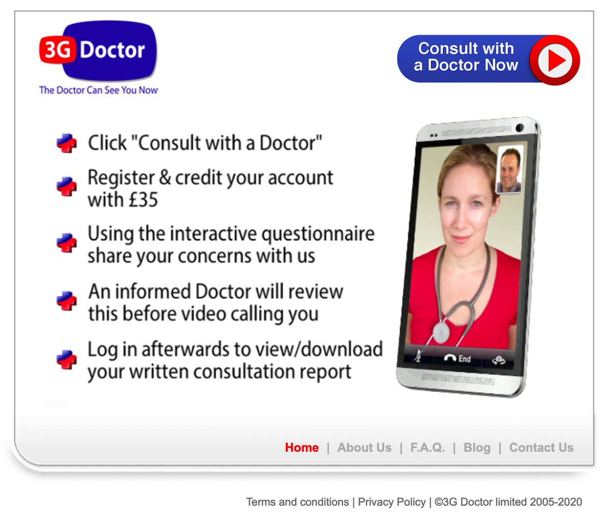 Due to exceptional demand resulting from #CoronavirusPandemic the <a href="/3GDoctor/">3G Doctor</a> video consulting service will continue as normal for existing registered Patients but we can't at this time accept any new accounts. We're actively recruiting experienced GPs (RT's appreciated) #COVID19