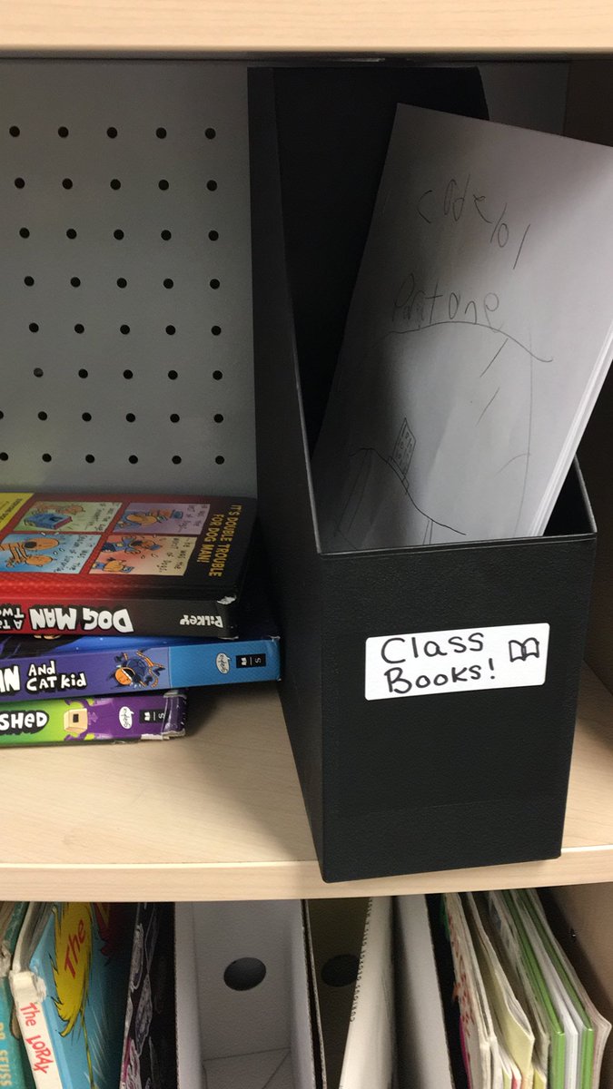 When your students think the classroom should have a book bin for books written by students... you jump on board! #studentledlearning #dohertyfamily #onlywb #readingandwriting