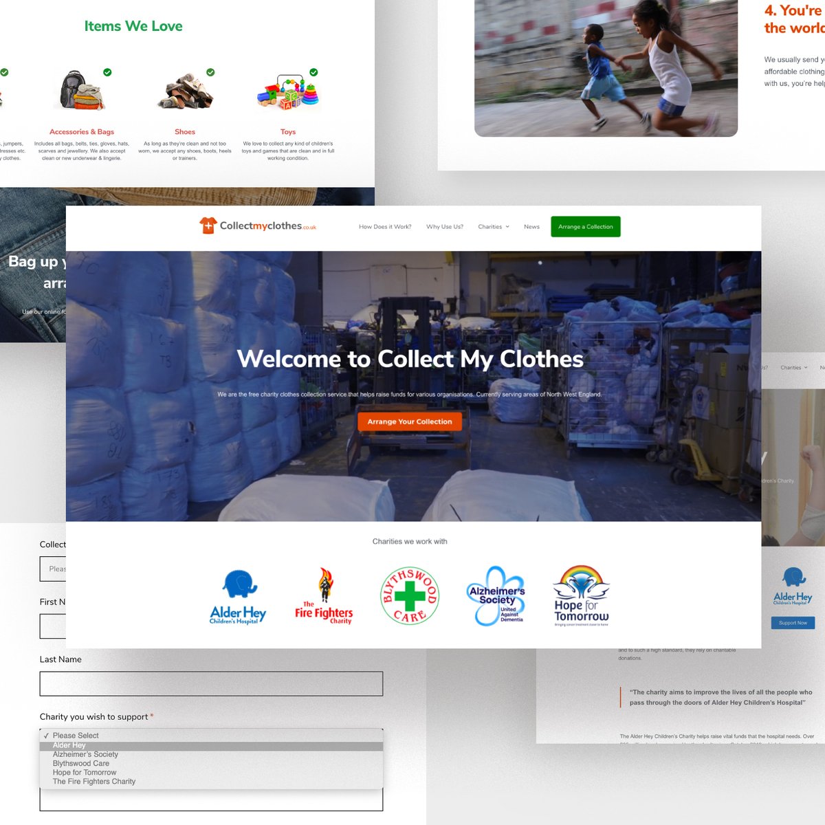 Recently, we launched a new website for our brilliant client, Collect My Clothes. Using @WordPress we were able to create a clear site structure and easy-to-use online forms. Check out their site here: bit.ly/2Q9E721

#CollectMyClothes #WordPress #WebDevelopment