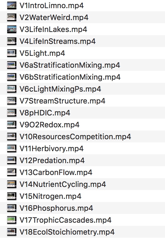 Attn #limnology folks: If you're teaching limnology &amp; having to move online &amp; you're in need of a produced video lecture on a topic, let me know. I've got a set from when I flipped my limno class. See topics below. Your students will have to put up with me blathering on though.