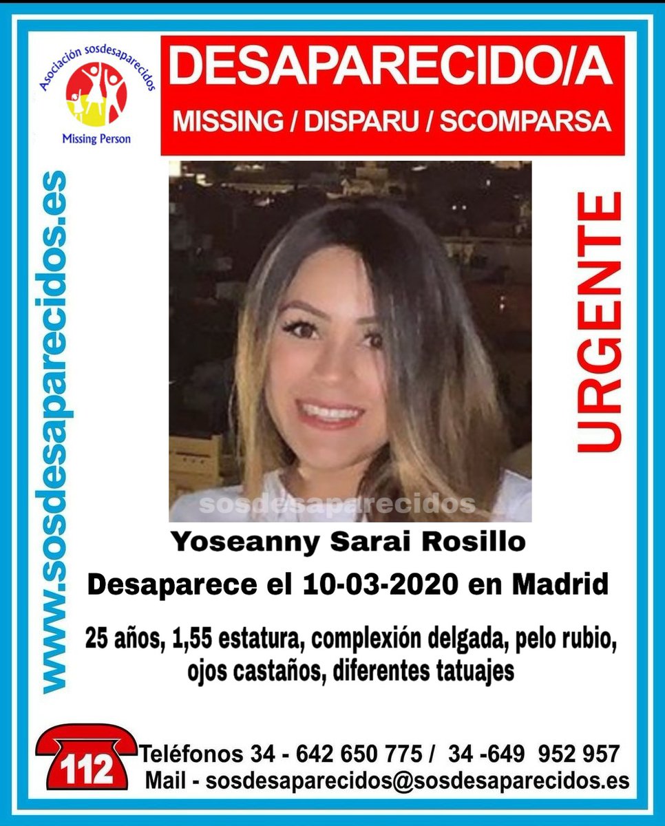 guardiacivil's tweet photo. 🆘️ #URGENTE⚠️
Esta es Joseanny y ha #desaparecido en #Madrid. 
¿La has visto?
☎062
☎091
☎112
Dale RT, no te cuesta nada y puede ayudar mucho. https://t.co/xQ8HPUFyfy