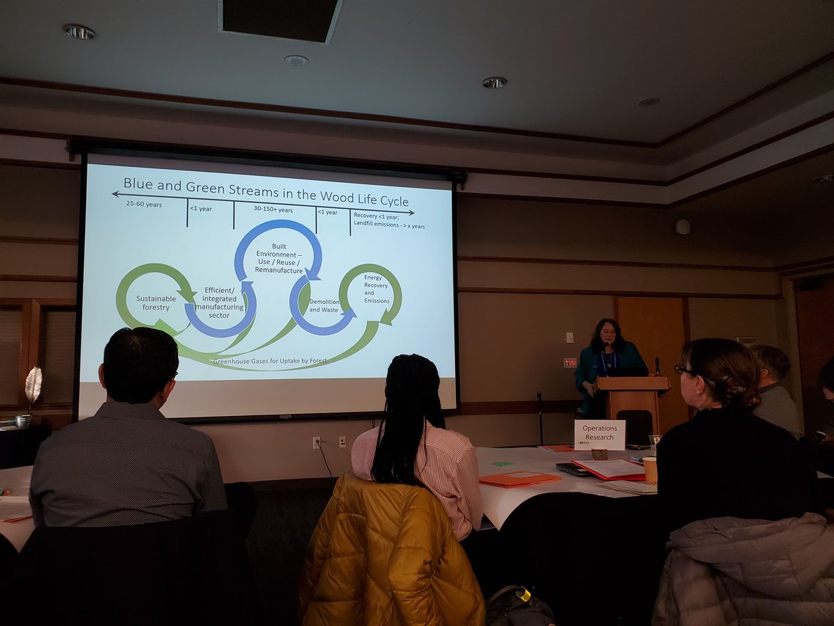 CORRIM Workshop: Integrating Working Forests and Wood Products into the Circular Carbon Economy. Our very own Elaine Oneil, Director of Science and Sustainability, CORRIM. #CircularEconomy #buildwithwood #carbon #masstimber